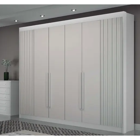 Guarda Roupa 6 Portas 6 Gavetas São Carlos - Leifer Móveis - Branco