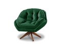Ver imagem 3 de Poltrona Decorativa Pillow Top com Base Giratória Veludo Califórnia Verde