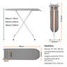 Tábua de Passar Slim Dobrável Itagold Aço Antiferrugem, 3 Alturas, Prancha Mdf Antichama - 2
