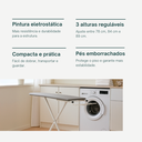 Ver imagem 5 de Tábua de Passar Slim Dobrável Itagold Aço Antiferrugem, 3 Alturas, Prancha Mdf Antichama