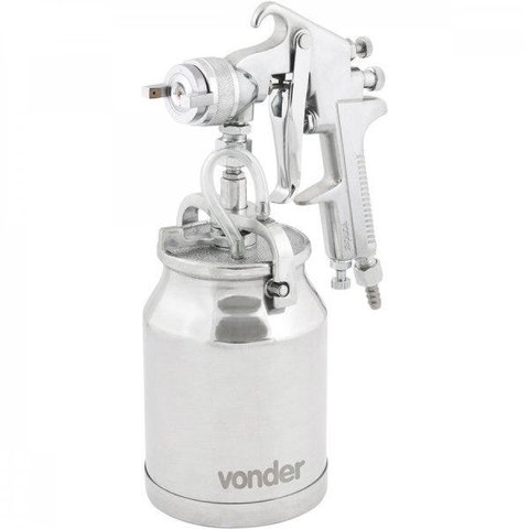 Pistola para pintura com caneca em alumínio tipo sucção PSV 100 Vonder