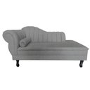 Ver imagem 3 de Recamier Decorativo Divã Amsterdã 187cm Lado Direito Linho Cinza