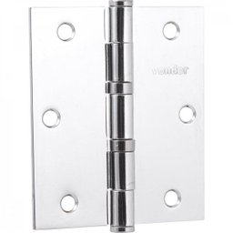 Dobradiça 3.1/2" com anel rolamento cromada com 3 peças Vonder - 1