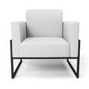 Ver imagem 3 de Kit 2 Poltronas Base Industrial Alta Preto Marisa Linho D03 - D’Rossi A05 Cinza