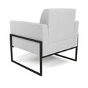 Ver imagem 5 de Kit 2 Poltronas Base Industrial Alta Preto Marisa Linho D03 - D’Rossi A05 Cinza