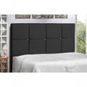 Ver imagem 1 de Cabeceira Casal Paris 144cm Fixação no Box Madeira Maciça Suede Preto