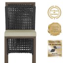 Ver imagem 3 de Mesa Bistrô e 4 Banquetas Roma Marrom Corda Náutica Estofado 7 Trama Original
