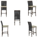 Ver imagem 5 de Mesa Bistrô e 4 Banquetas Roma Marrom Corda Náutica Estofado 7 Trama Original