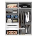 Ver imagem 3 de Guarda Roupa Solteiro 2 Portas MDF 178 cm Eleganza Belmax Branco