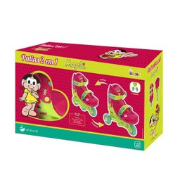 Patins Roller Tri/Inline Turma Da Mônica Magali Tamanho M 33-36 Bel Fix - 7