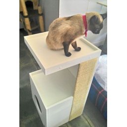 Arranhador para Gatos Antares em MDF Branco 15mm e Sisal - 7
