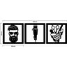 Quadros Barbearia Shop Vazado Em MDF Preto Salão Corte Cabelo Barba - 2