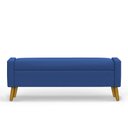 Ver imagem 1 de Recamier Bau Londres 1,40m Suede Azul Marinho - Clique Decor Clique Decorações