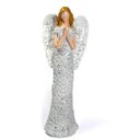 Ver imagem 3 de Anjo Branco Decorativo Floral Detalhado 27cm Altura