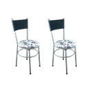 Ver imagem 1 de 2 Cadeiras Cinza para Cozinha Viena:Floral Branco