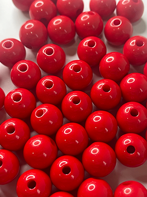 Miçanga Bola Vermelha 6mm- apx x peças - 500g La Mode Arte e Criação