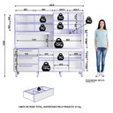 Ver imagem 4 de Armário para Cozinha Kit Mega 6 Portas 3 Gavetas Cinamomo Preto Catedral Fosco - Zanzini