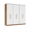 Ver imagem 1 de Roupeiro Modulado Irlanda 3 Peças com Cabideiro e 9 Gavetas - Amendolo Touch/branco Demóbile