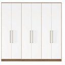 Ver imagem 2 de Roupeiro Modulado Irlanda 3 Peças com Cabideiro e 9 Gavetas - Amendolo Touch/branco Demóbile