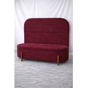 Ver imagem 2 de Kit Atenas Cabeceira de Cama Box Orgânica e Recamier Calçadeira Baú Queen 160 Cm Suede Bordo Eli Móv