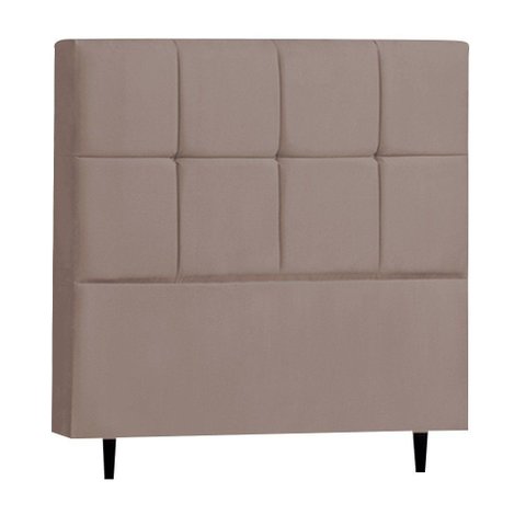 Cabeceira Roma para Cama Box Solteiro 90 Cm Suede - D’Rossi Cinza
