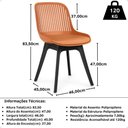 Ver imagem 2 de Cadeira de Jantar Estofada Marcela sem Braços - Marrom