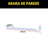 3 Cabideiros Araras Rt com Organizador de Cabides Suporte Reforçado Loja Closets - 2