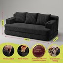 Ver imagem 2 de Sofá Cama Nami 1,88m Xpand Tech Tecido Velourê Preto Cama Inbox