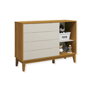 Ver mais imagens de Quarto de Bebê Berço Evolution + Guarda Roupa 4P + Cômoda Sp Elfe Areia Fosco / Savana com Colchão