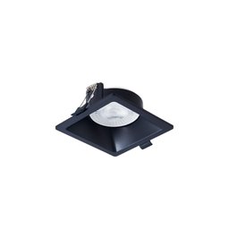 Spot Alltop Recuado Led Taschibra Mr16 Quadrado Preto 6w - 3000k Luz Quente - 2