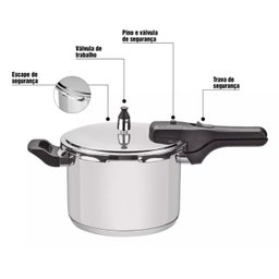 Panela de Pressão em Aço Inox 4,5L Brava - Tramontina 62416/200 - 3