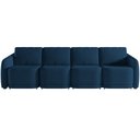 Ver imagem 3 de Sofá Cama para Sala de Estar 4 Lugares 396cm Montserrat K01 Veludo Azul Marinho - Lyam Decor