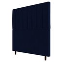 Ver imagem 1 de Cabeceira Box Casal Queen Size 160cm Veludo Azul Marinho