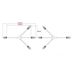 Conector Mc4 - Y 3 Cabo para Ligação Paralelo Painel Solar - Par - 3