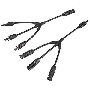 Conector Mc4 - Y 3 Cabo para Ligação Paralelo Painel Solar - Par