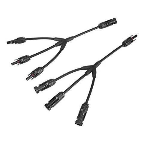 Conector Mc4 - Y 3 Cabo para Ligação Paralelo Painel Solar - Par