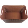 3 X Caixa Organizadora Plástica Rattan 15 Litros Marrom - 8