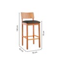 Ver imagem 4 de Kit 6 Banquetas para Cozinha Siena em Madeira Maciça Preto