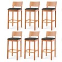Ver imagem 3 de Kit 6 Banquetas para Cozinha Siena em Madeira Maciça Preto