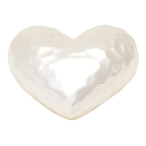 DECOR CERAMICA SCULPED HEART DOURADO