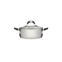 Ver imagem 1 de Caçarola Tramontina Astro Rasa Aço Inox Tampa de Vidro 16 Cm 1,4 Litros