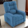 Poltrona Reclinável Mx-7 Azera Veludo Pena Azul B373 - 4