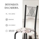 Ver mais imagens de Cadeiras para Sala de Jantar 4 Unidades Sara Preto/Estampa Clara