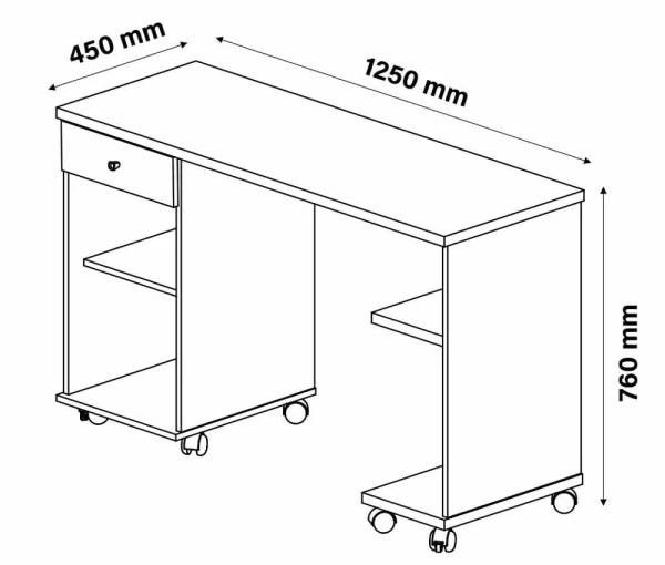 Mesa para Computador Million Branco com Nature - Patrimar Móveis ...