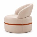 Ver imagem 4 de Poltrona Decorativa Sala de Estar Luna Couríssimo M6 - Monari Design Cor:Bege