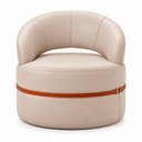 Ver imagem 3 de Poltrona Decorativa Sala de Estar Luna Couríssimo M6 - Monari Design Cor:Bege