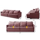 Ver imagem 2 de Sofá Retrátil e Reclinável 2,30m Mariah Veludo Rose Madelina Decor