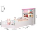 Ver imagem 2 de Cama Casinha Infantil Princesa Liz com Prateleiras e Grade de Proteção Branco