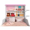 Cama Casinha Infantil Princesa Liz com Prateleiras e Grade de Proteção Branco - 3