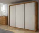 Ver imagem 2 de Guarda Roupa Casal 3 Portas 6 Gavetas - Paradizzo Gold-cumaru Off White - Móveis Novo Horizonte